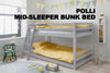 Polli Mid-Sleeper Bunk Bed Grey