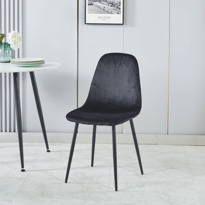 Axis Velvet Dining Seat x4 Fern