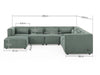 Xenia Modular Sofa Set Olive