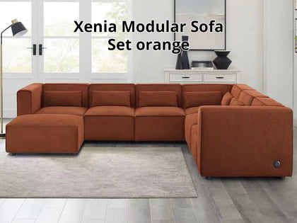 Xenia Modular Sofa Set orange