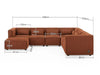 Xenia Modular Sofa Set orange