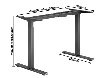 Height Adjustable Desk Frame Dual Motors