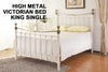 High Metal Victorian King Single Bed Frame