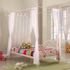 Canopy Princess Single Bed Metal with Mem23 Single