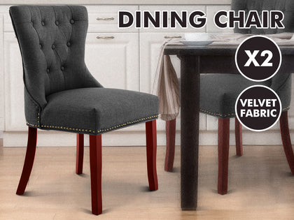 Dining Chair Charcoal X2