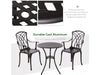 Armchair Bistro Set Black Alu