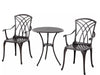 Armchair Bistro Set Black Alu