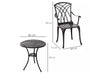 Armchair Bistro Set Black Alu