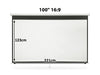 Projector Screen 100'' 16:9 Wide Screen Hd