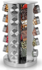 DS BS Revolving 20-Jar Countertop Spice Rack Stainless Steel