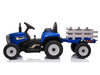 Ride On Car Tractor with Trailer Blue