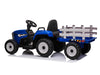 DS Ride On Car Tractor with Trailer Blue