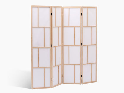 Room divider C M9 4panel Natural