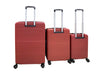 3-piece Front Open Luggage Set - Wine Red