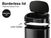 58L Square Sensor Bin Black