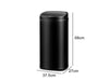 58L Square Sensor Bin Black