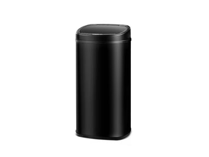 58L Square Sensor Bin Black