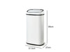 58L Square Sensor Bin White