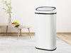 58L Square Sensor Bin White