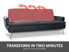 Gyllene Velvet Sofa Bed