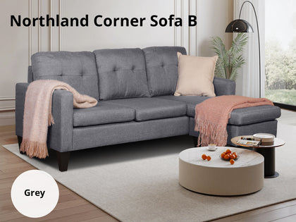 Northland Corner Sofa B Grey