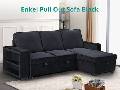 Enkel Pull Out Sofa Black