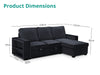 Enkel Pull Out Sofa Black