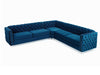 T Maxim Blue Velvet 2+2 Corner Sofa Blue