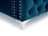 T Maxim Blue Velvet 2+2 Corner Sofa Blue