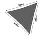 280gsm Shade Sail 3x3x3m grey triangle