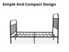 Darcy Double Bed Frame - High Back Metal Black