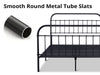 Darcy Double Bed Frame - High Back Metal Black