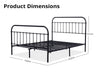 Darcy High Back Queen Bed Frame - Black