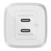 DS PB Belkin BoostCharge 65W Dual USB-C GaN Wall Charger -White