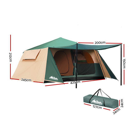 DS NA Weisshorn Instant Up Camping Tent 8 Person Pop up Tents Family Hiking