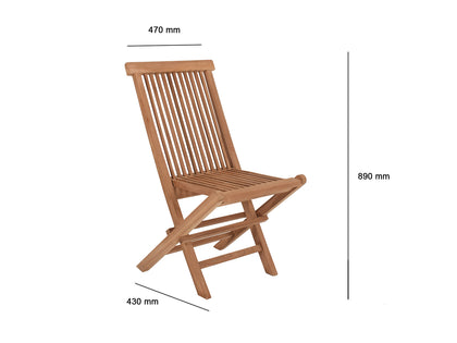 Teak wood Folding Chair x2