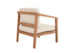 Jason Teak wood Single Seater Creamy