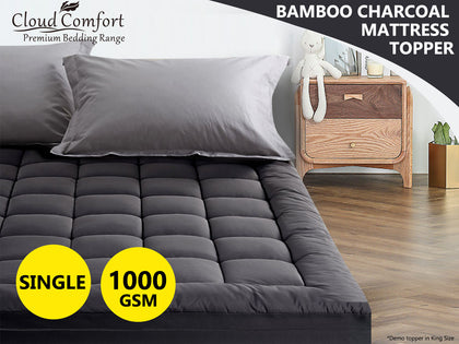 Bamboo Charcoal Topper 90x188