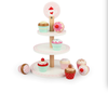 DS BS Wooden 3 Layer Cup Cakes Pretend Play Dessert Tower