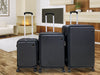 3-piece Front Open Luggage Set - Black