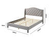 Lizina Queen Bedframe - Light Grey