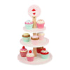 DS BS Wooden 3 Layer Cup Cakes Pretend Play Dessert Tower