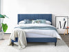 Vele-B Fabric Queen Bed Frame - Blue