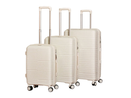 3-piece PP Luggage Set - Creamy White