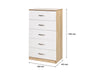 Escot 5 Drawer Tallboy