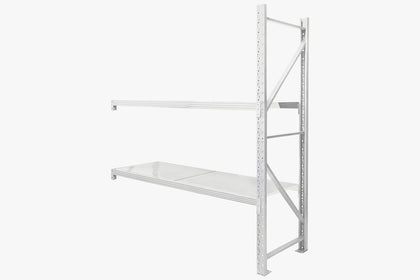 Longspan Shelving 1.5M - Add-on Bay 2 Layer Grey White