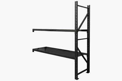 Longspan Shelving 2M - Add-on Bay 2 Layer Black