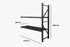 Longspan Shelving 1.5M - Add-on Bay 2 Layer Black