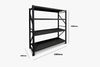 Longspan Shelving 2M - Main Bay 4 Layer Black