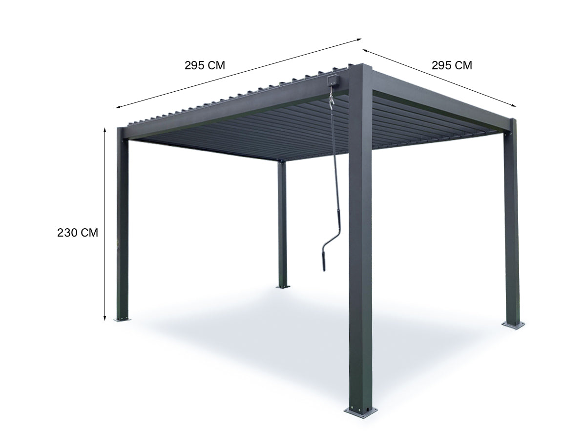 Louvre Roof Pergola 3x3M – TSB Living